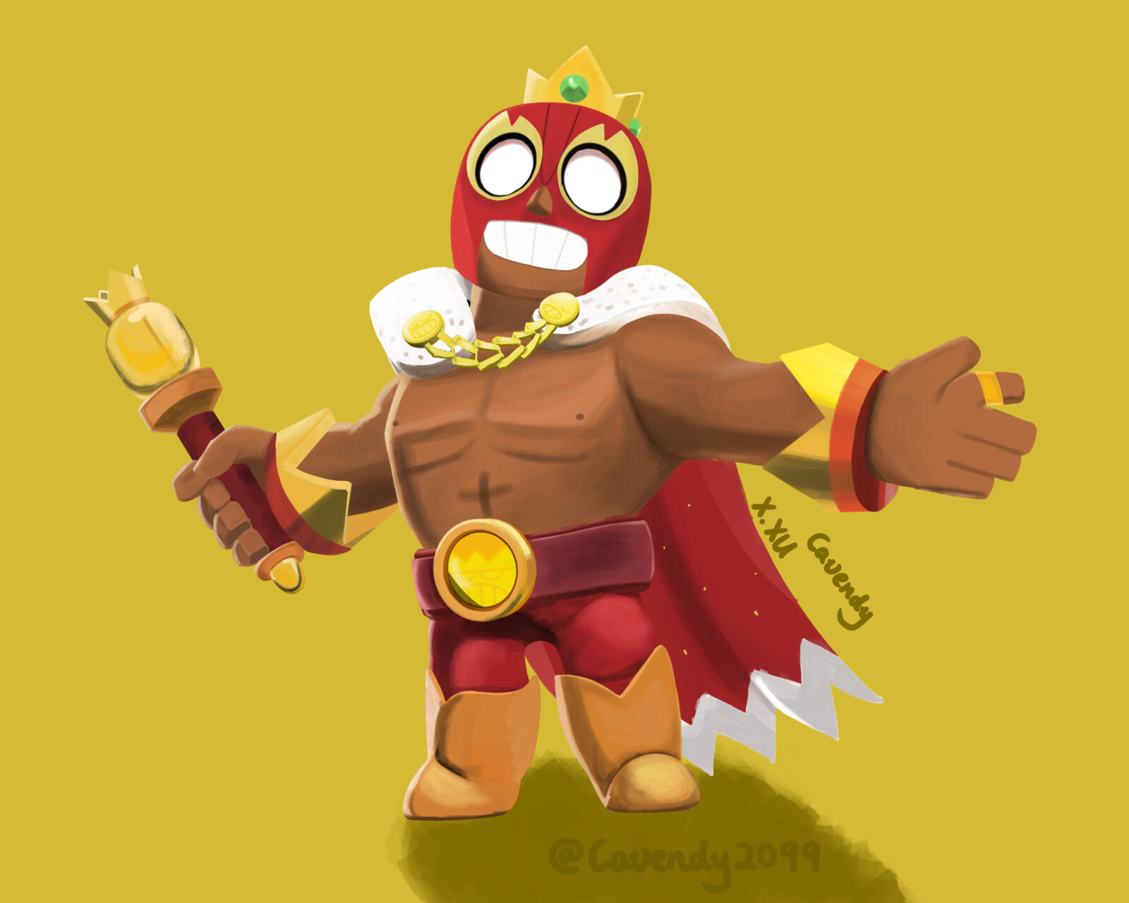 Artstation Brawl Stars El Rey El Primo Xuqiang Xu