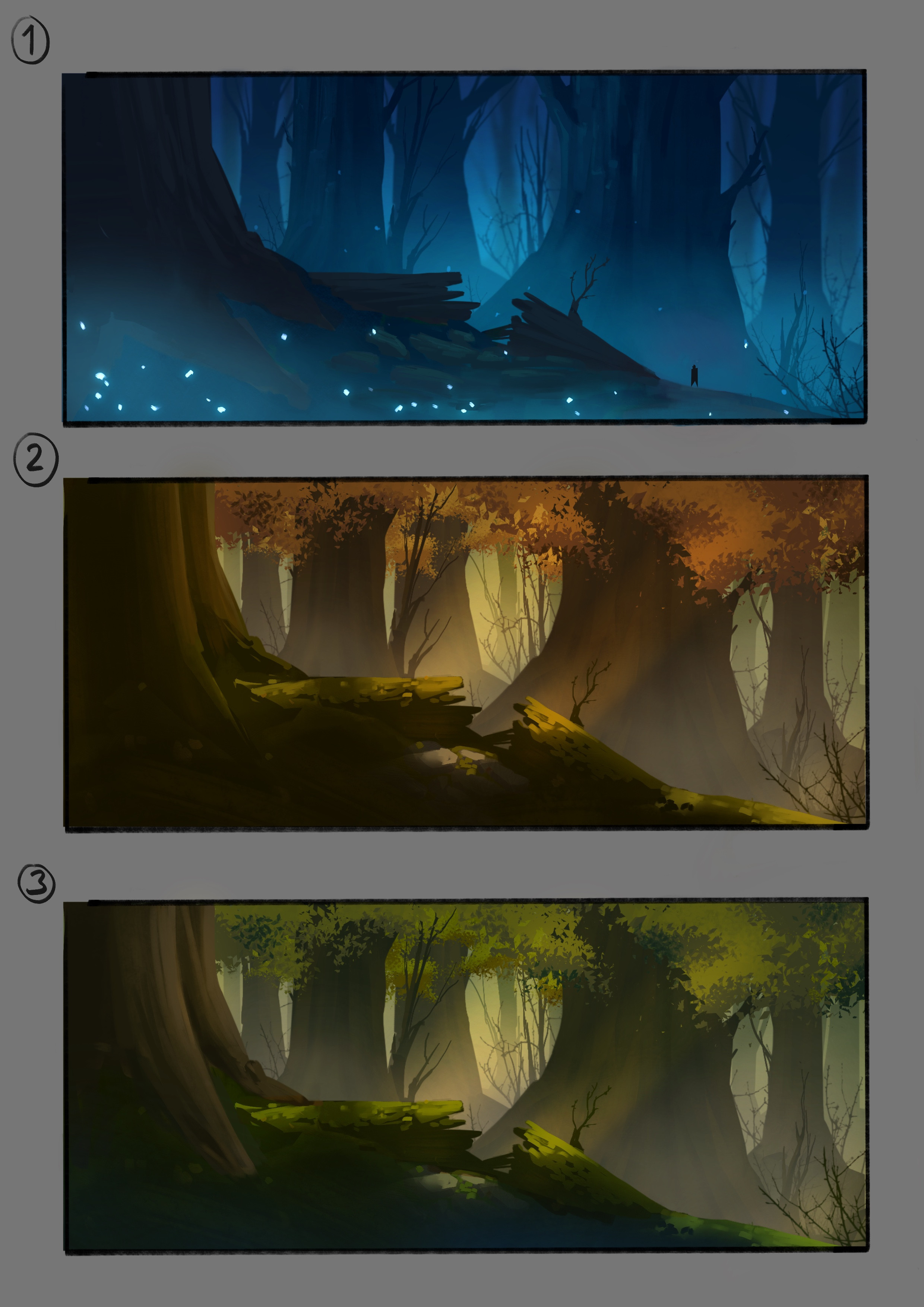 Color compositions for the forest level