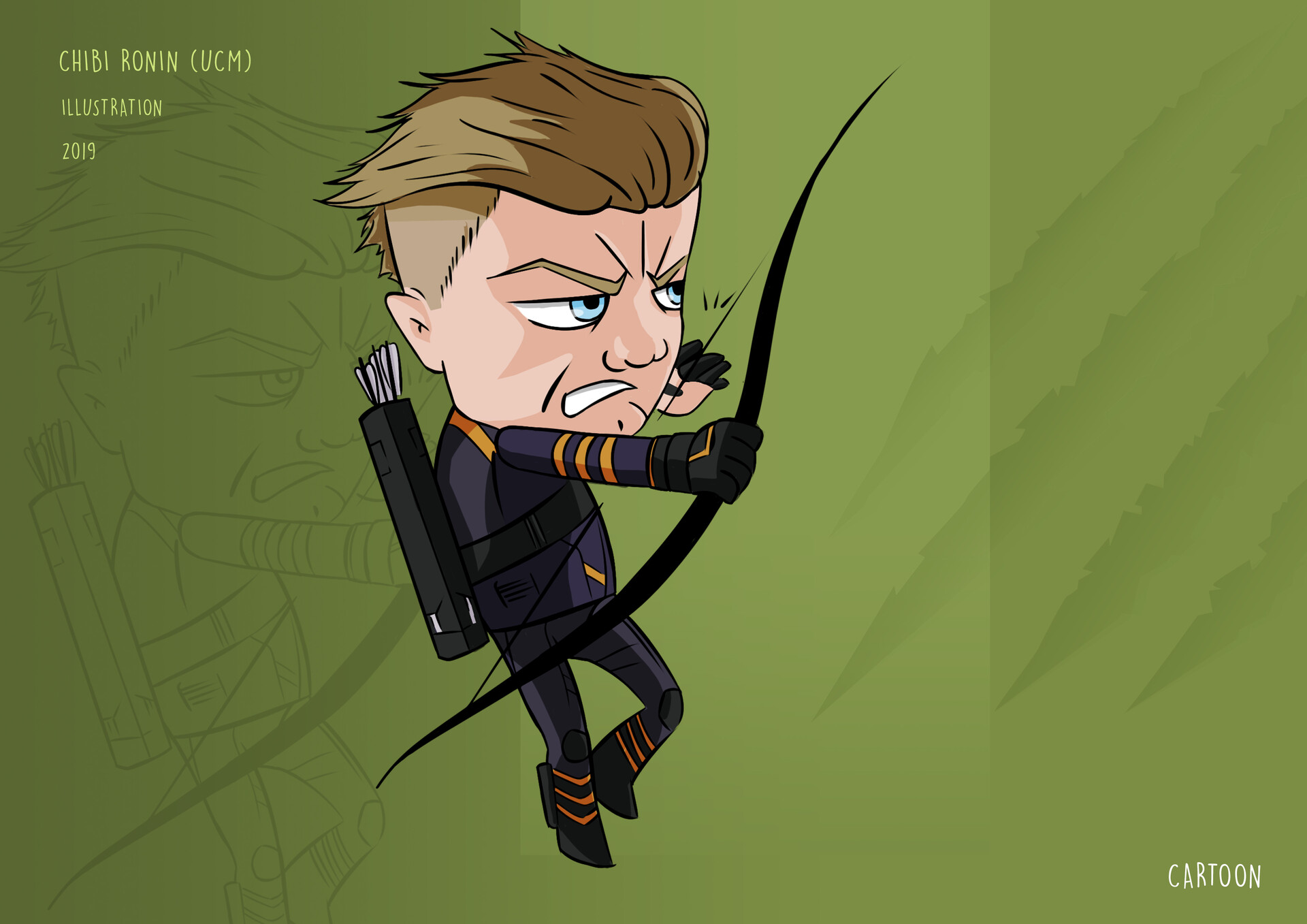 Artstation Ronin Hawkeye Chibi Cisko