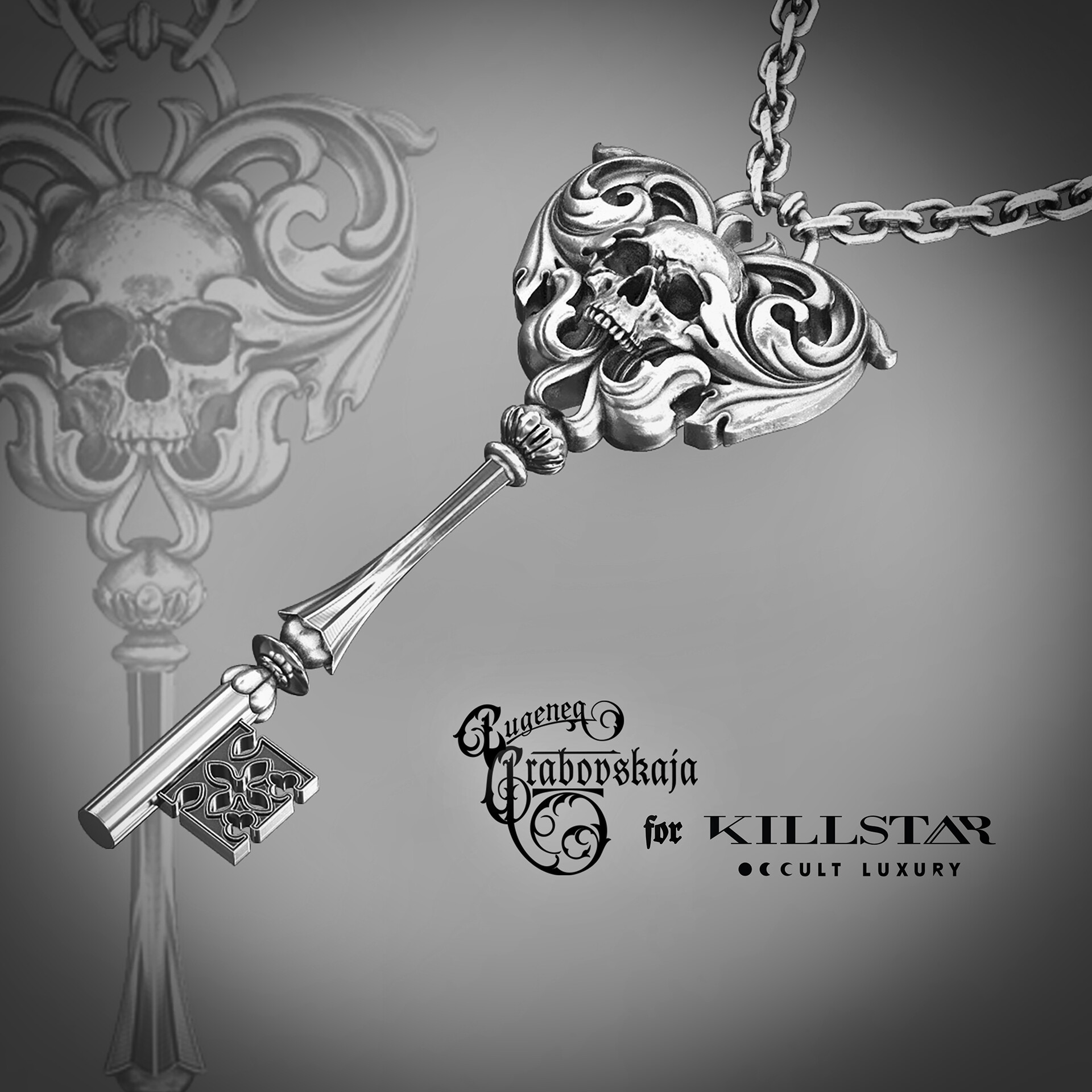 Skull key necklace store
