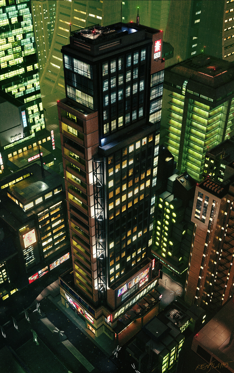 Artstation City Building Art Test