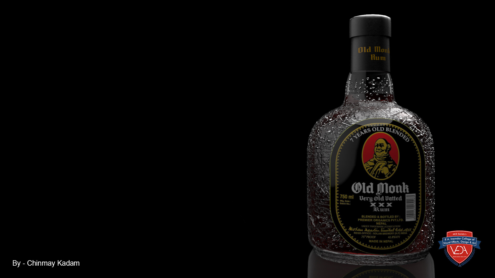 Chinmay Kadam - Old Monk Modelling, Texturing, and Lighting