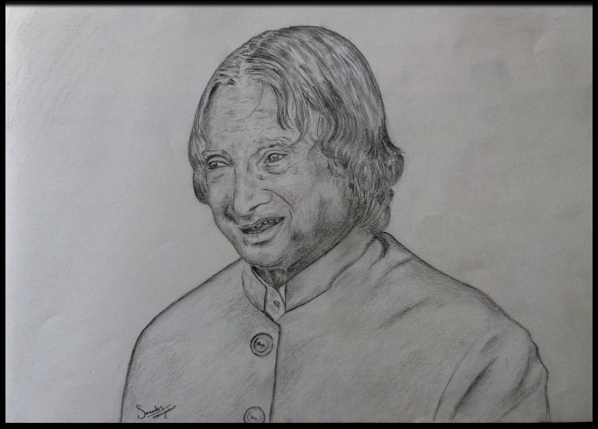 Artstation Pencil Sketch Abdul Kalam Sreedas Narayanan