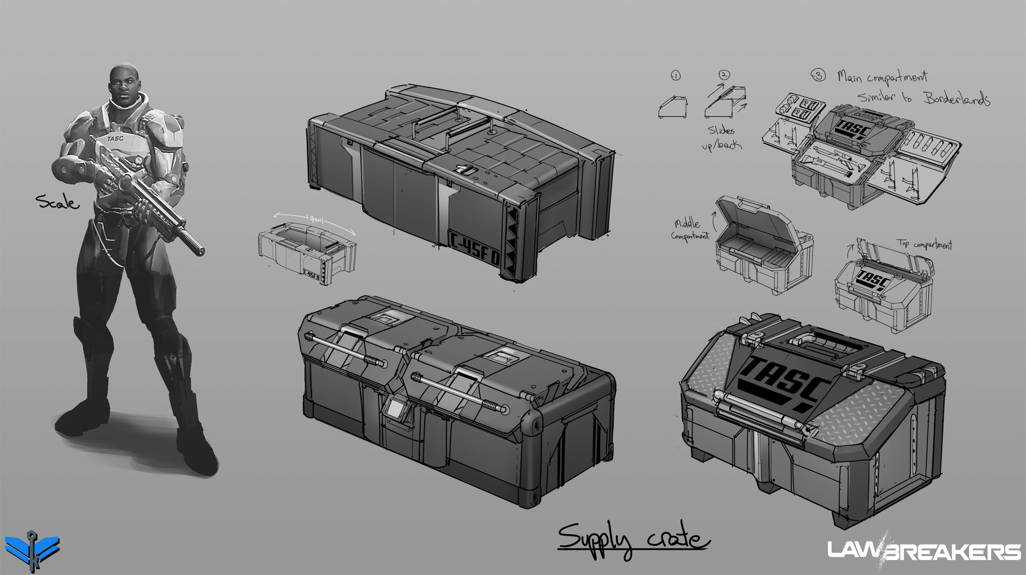 Supply crate prop concepts