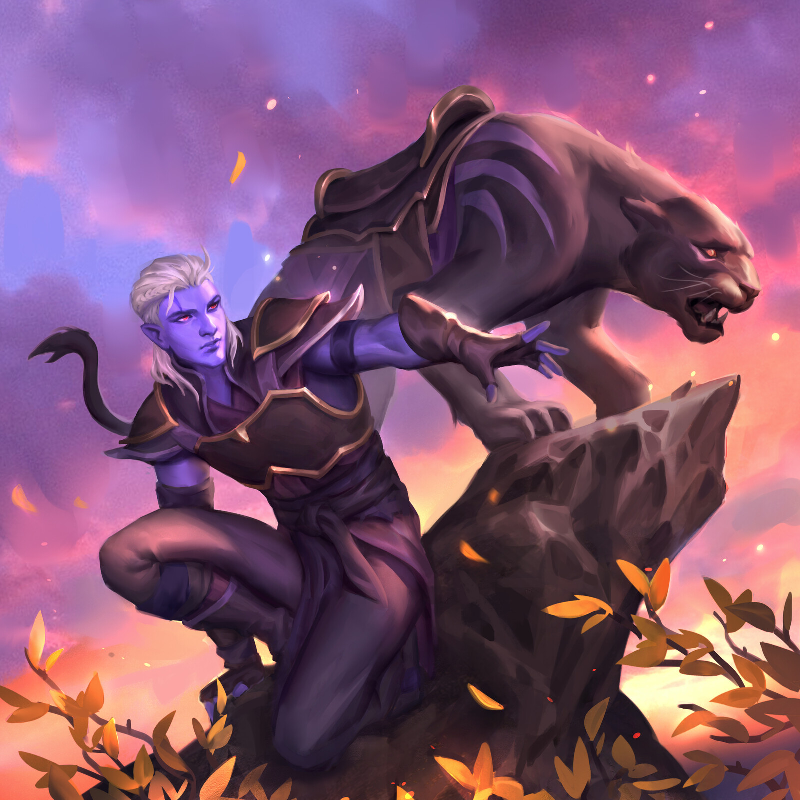 Dark elf panther Rider-young