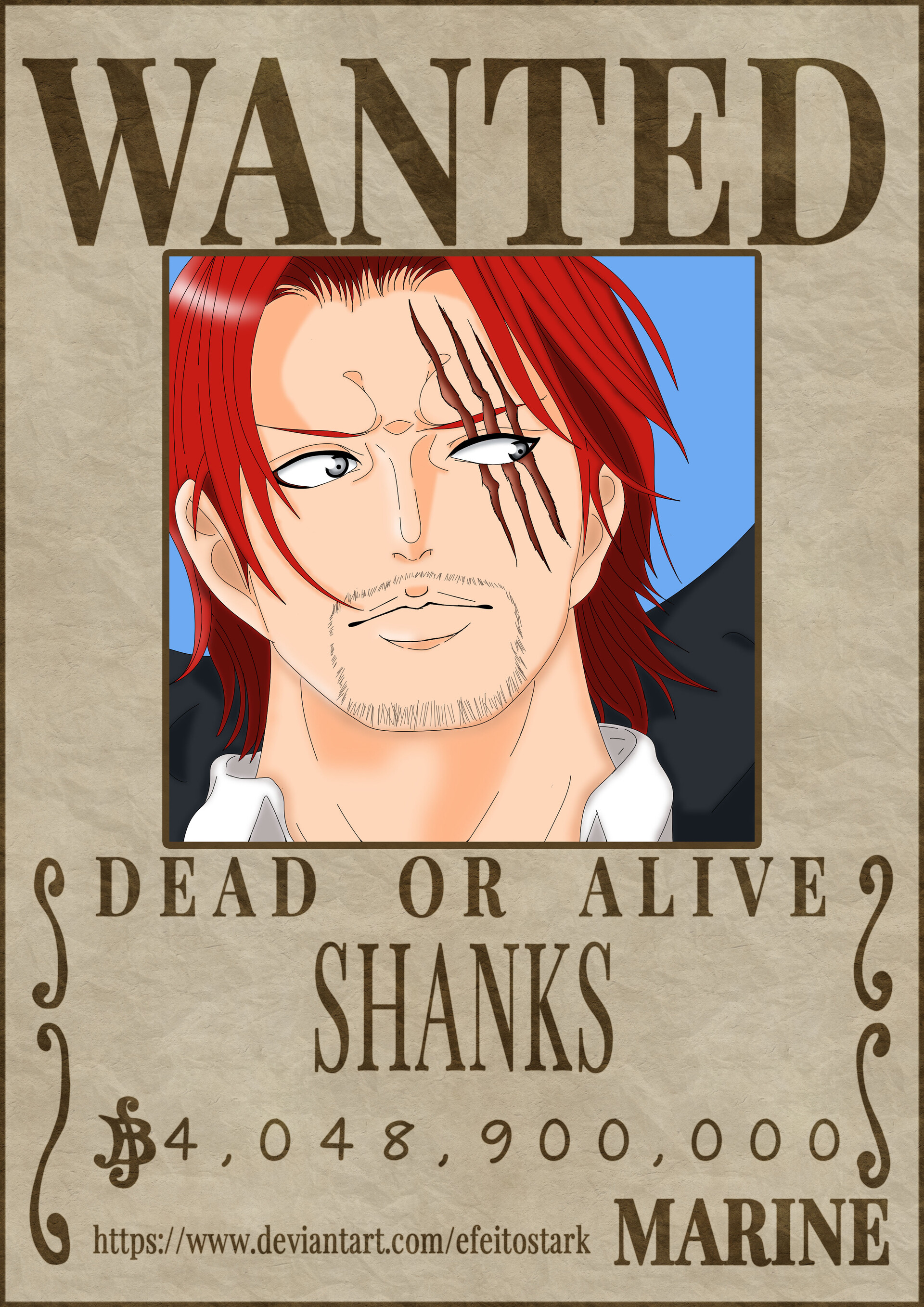 Artstation Shanks Bounty One Piece Lucas Souza