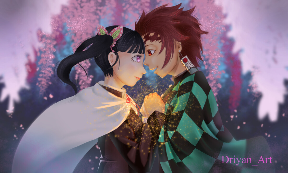 picture Demon Slayer Kanao And Tanjiro Kiss artstation tanjiro and kanao driyan art