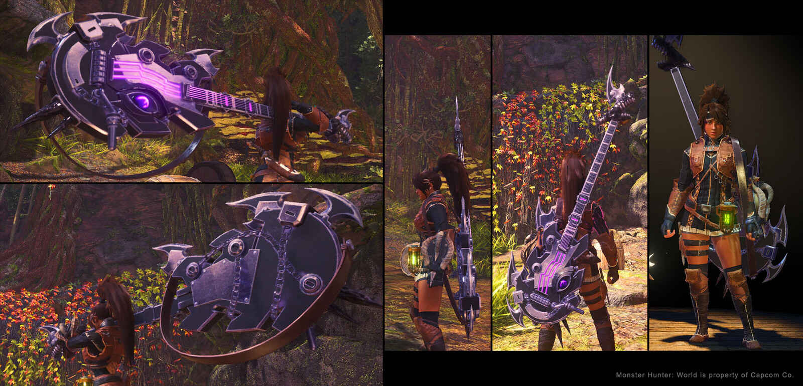 The guitar in game! Replaces the Hunting Horn for those sweet riffs and buffs.