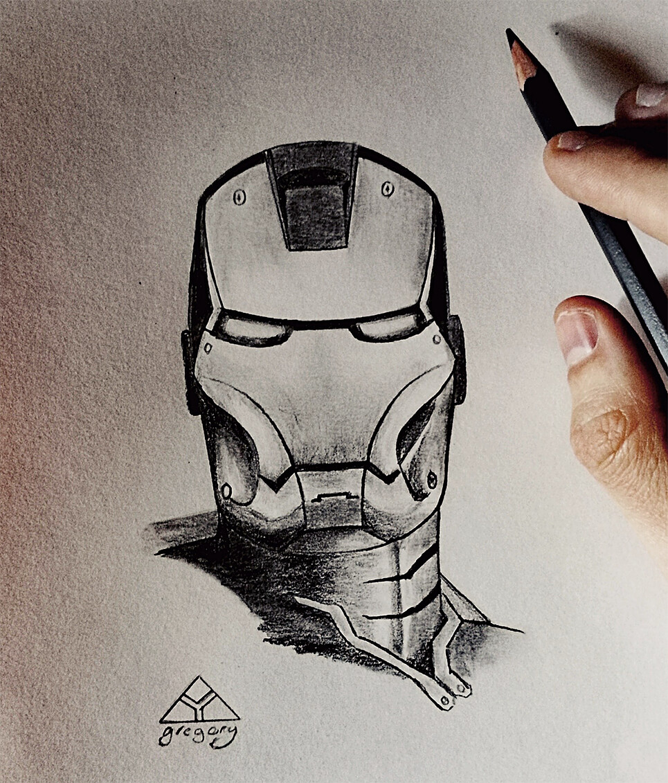 Iron Man Drawing on Behance
