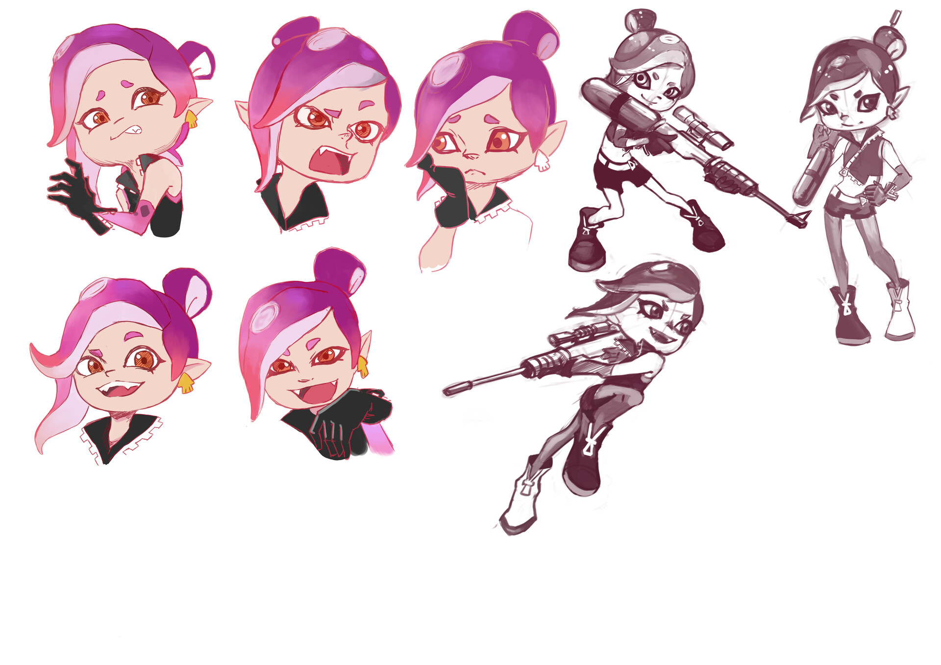 Octoling Splatoon Drawing / Drawing a octoling is always a g