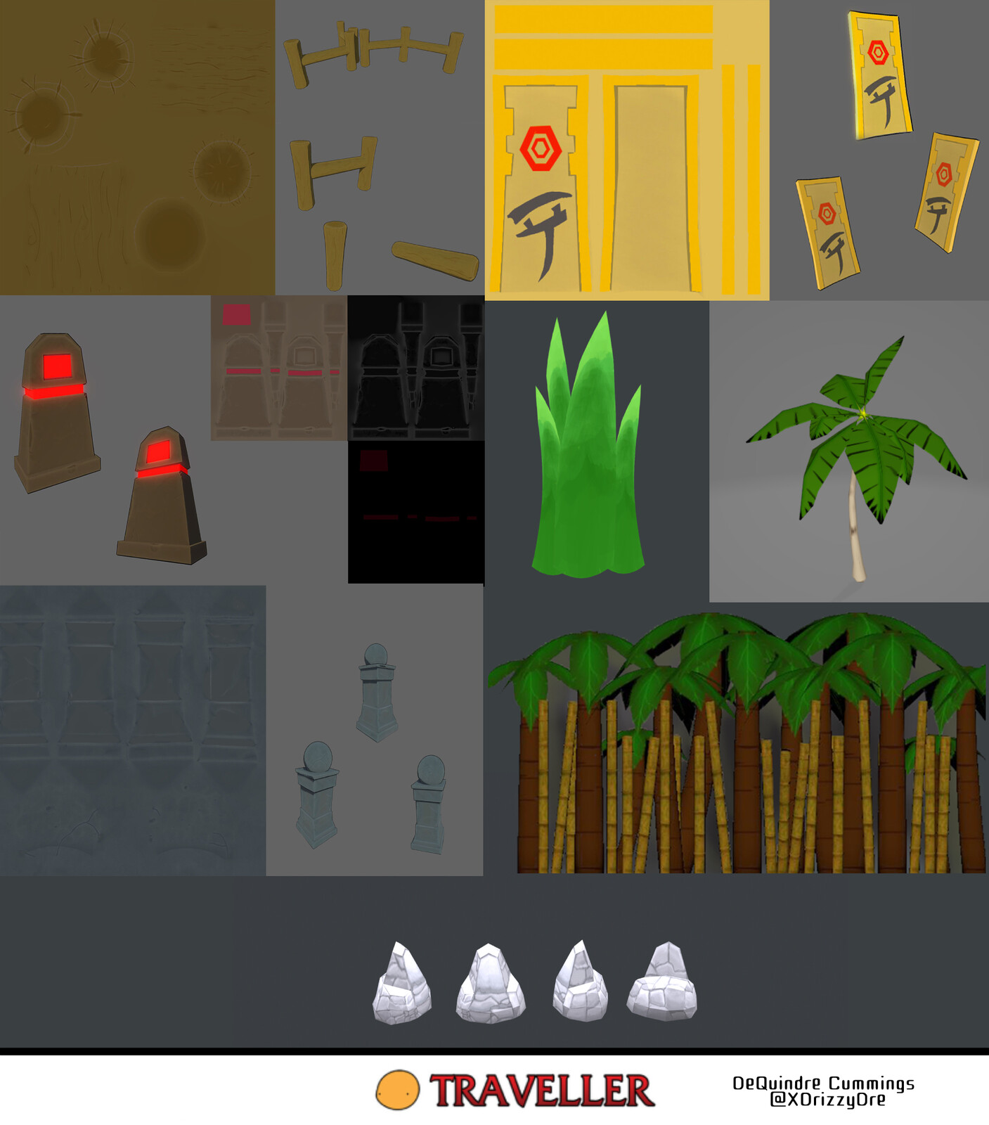 Sample up close of various assets i worked on