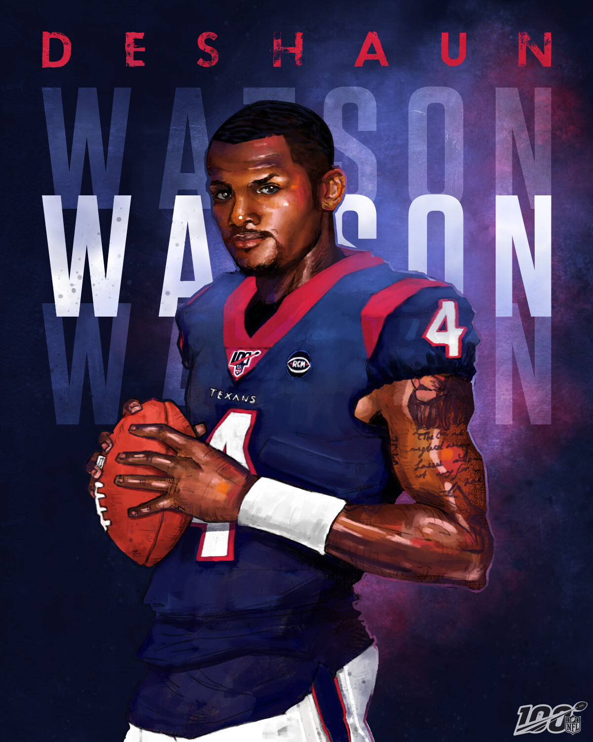 Artstation Deshaun Watson Birthday Illustration Anthony Ketu Ikediuba