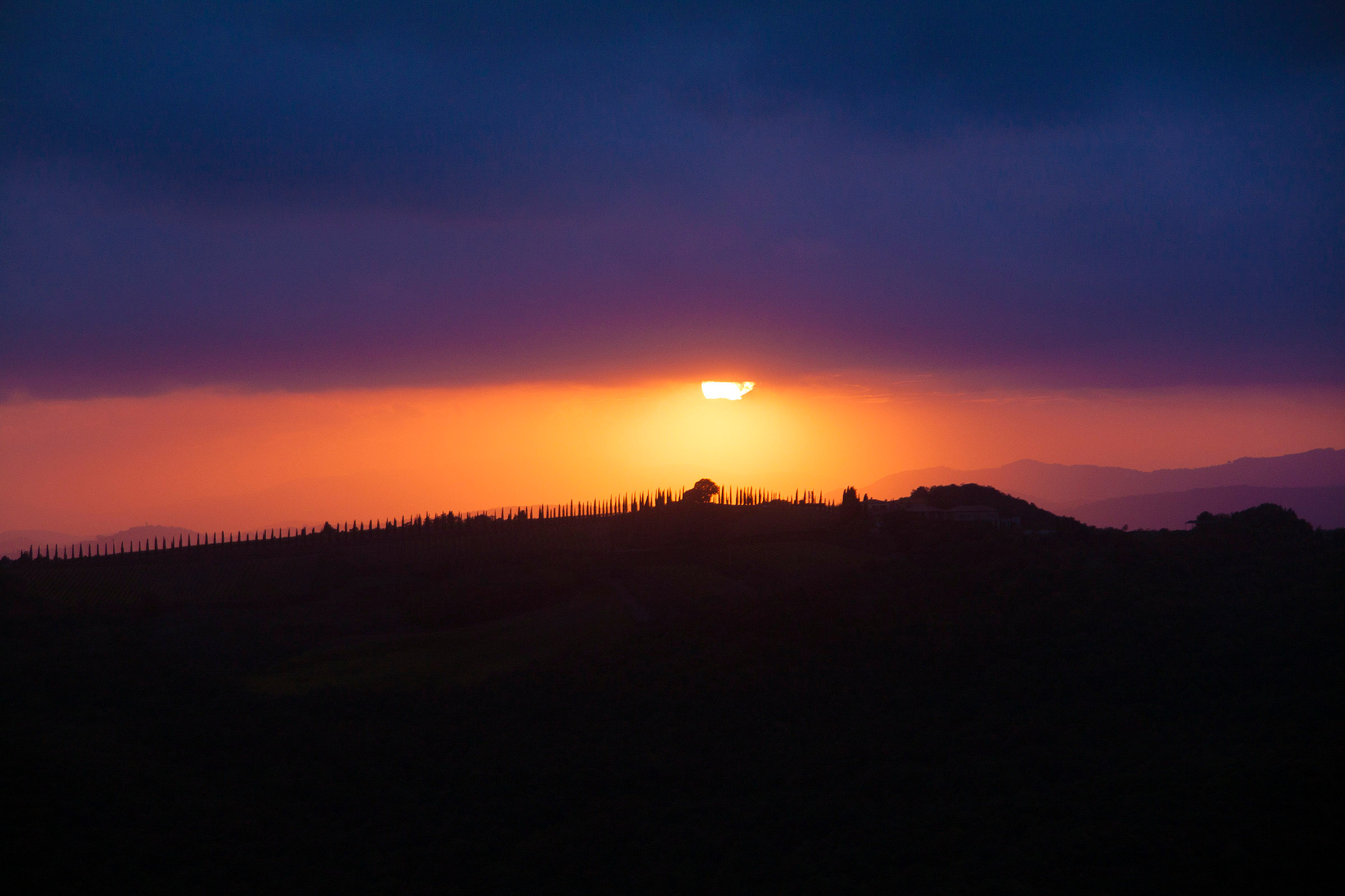 Sunset as seen from the walls of Montalcino