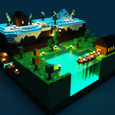Как Сделать Воду В Magicavoxel