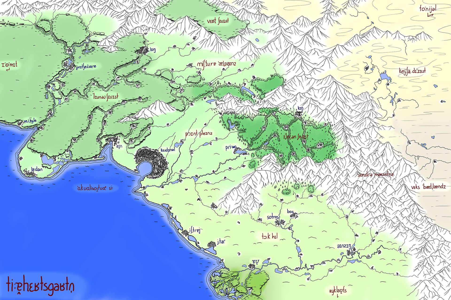 ArtStation Fantasy Map Design - William Fu Mapcompact 