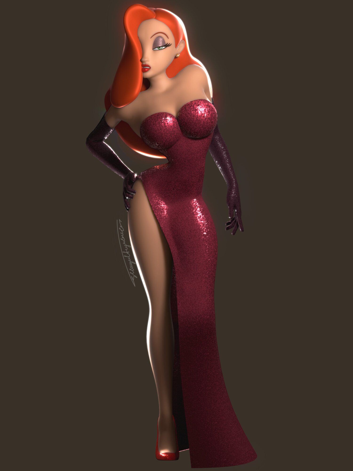 jessica rabbit blue dress Jessica Rabbit Corset Costume Dress main image 0