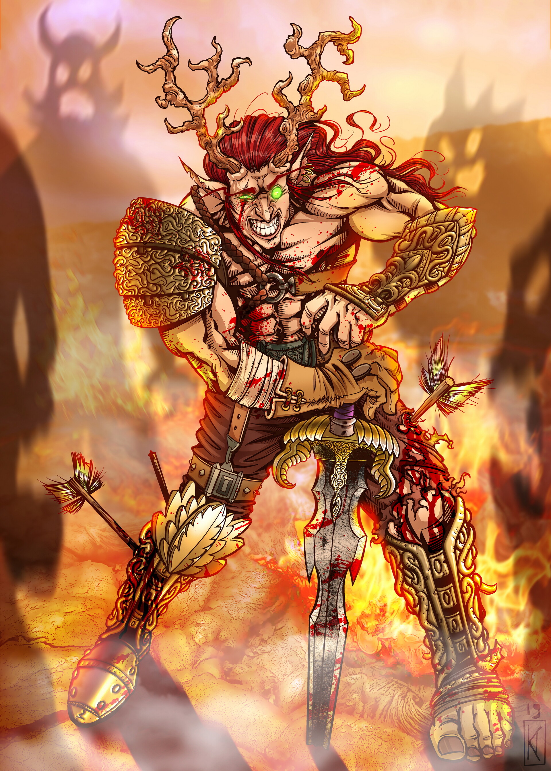 ArtStation Blood Elf Warrior for the Character Design challenge