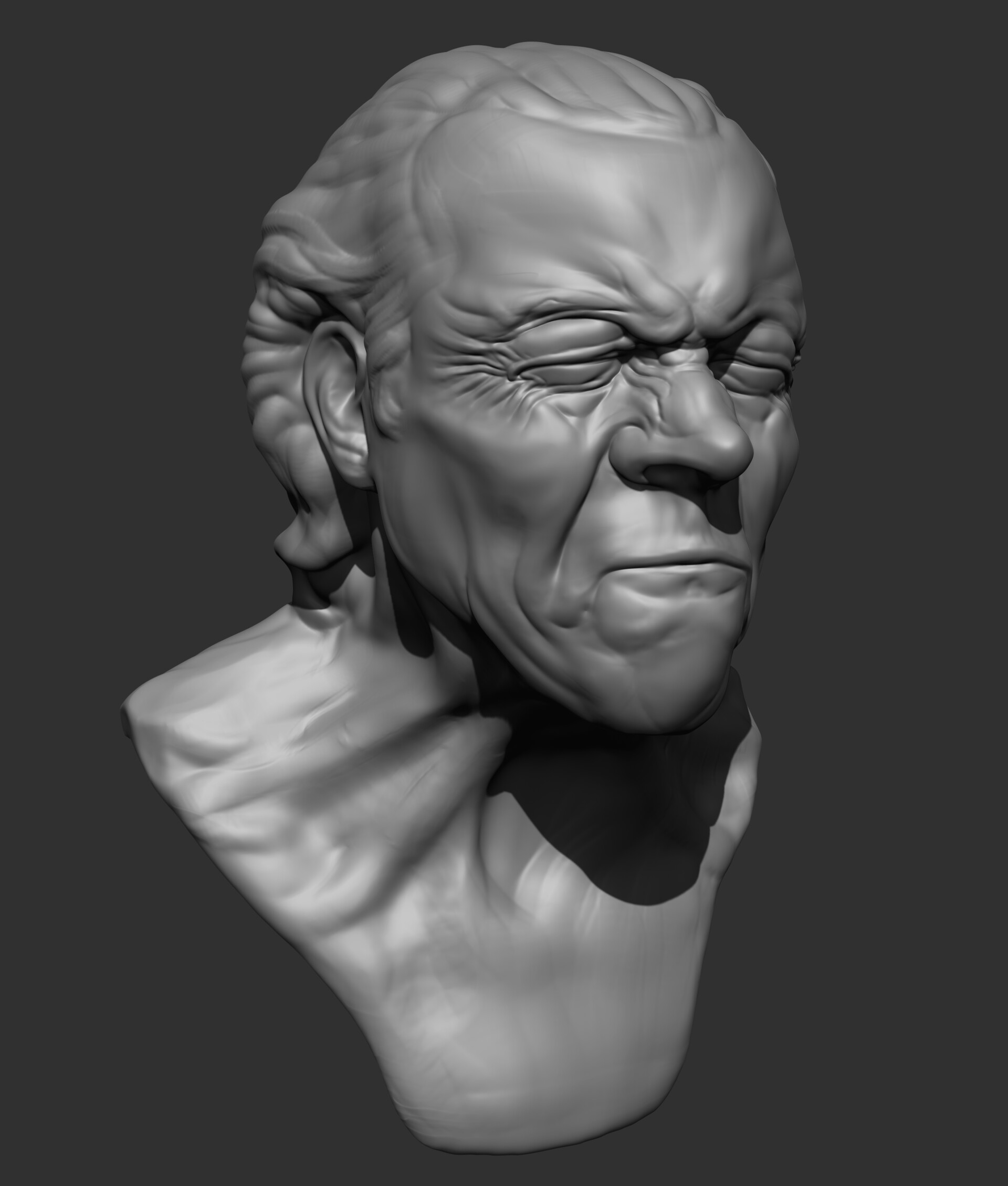 Artstation Sculpt Study Grim Face Wip Tristan Dardenne