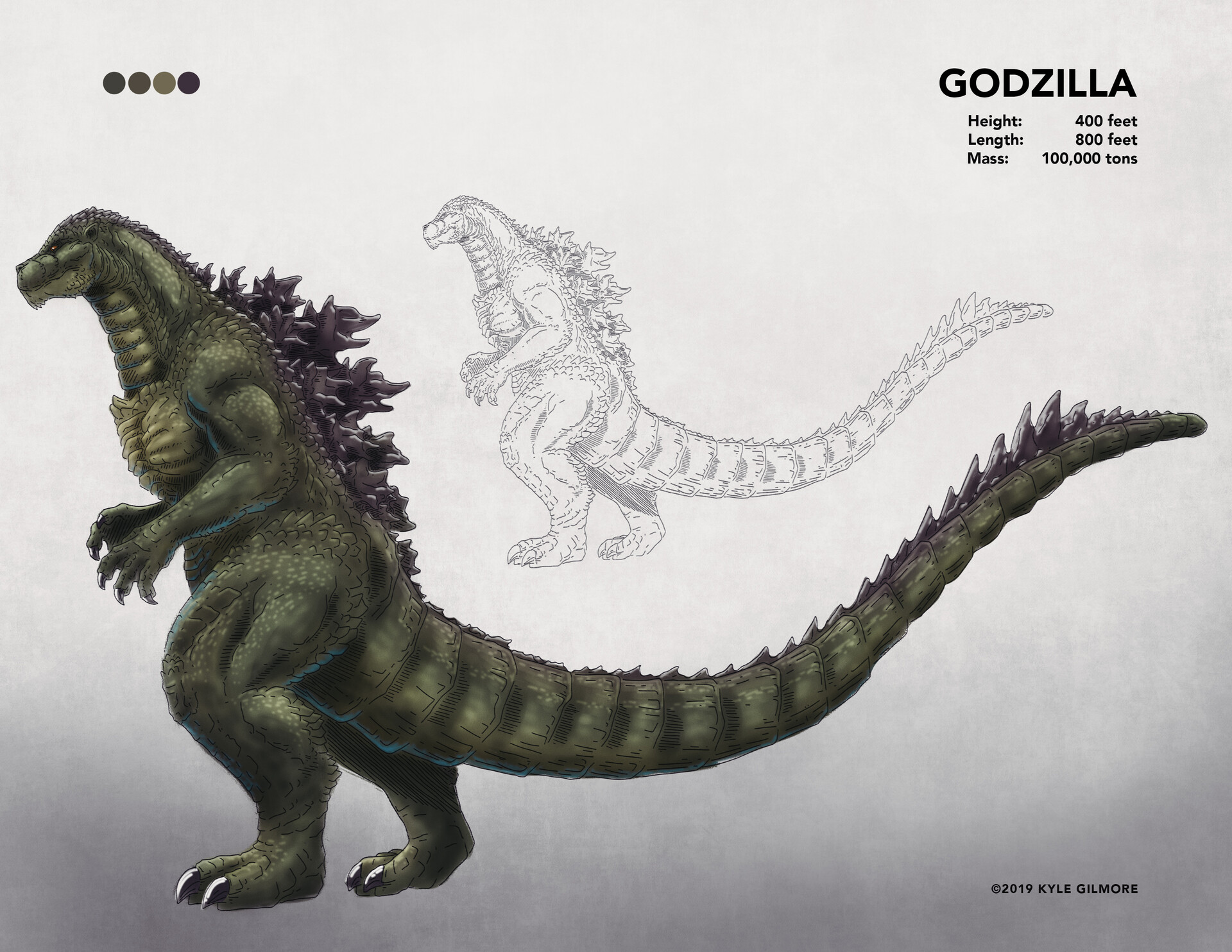 Artstation Gil Goji Godzilla My Personal Design Kyle Gilmore