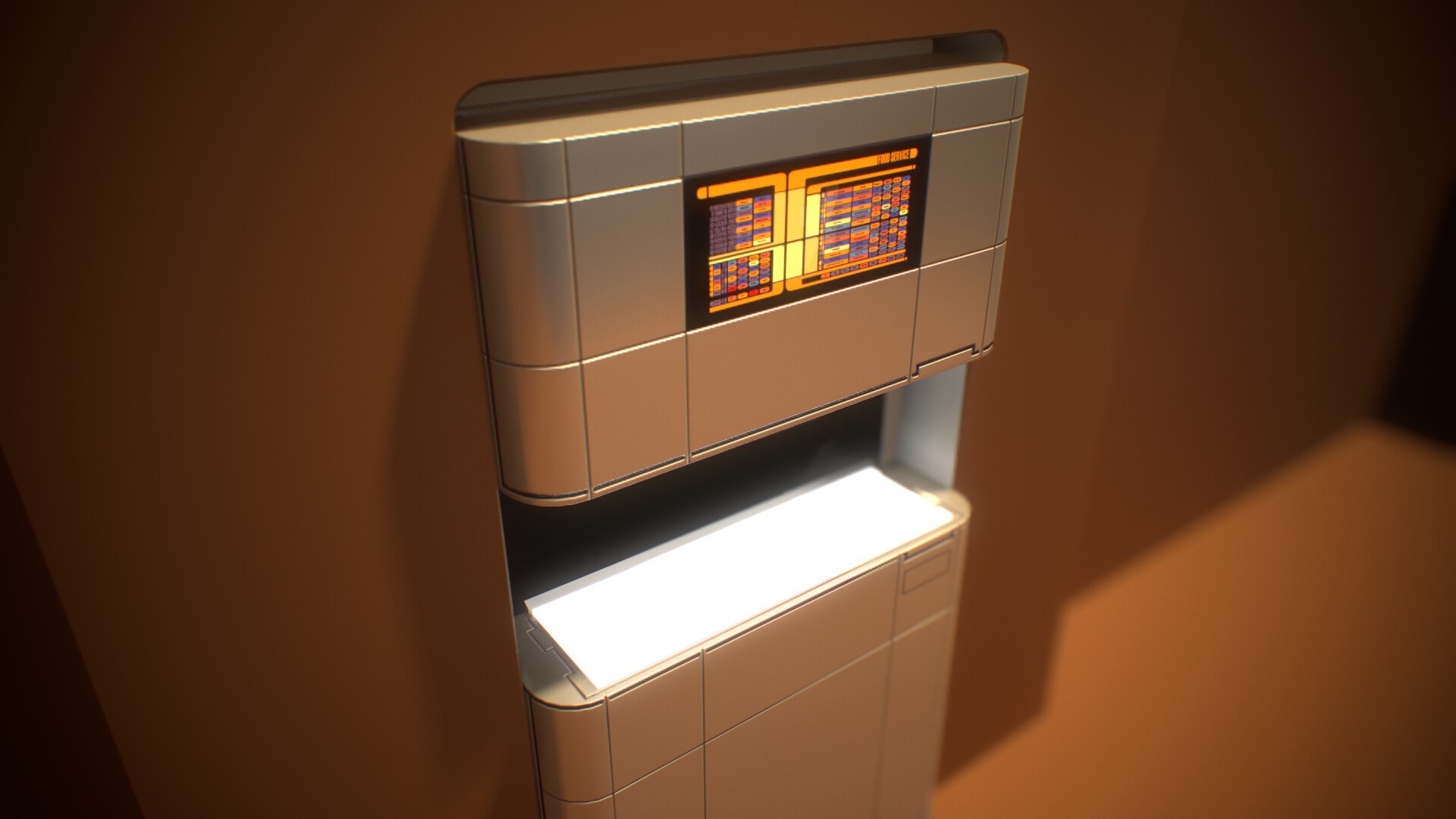 Star Trek Food Replication machine  lowpoly game prop asset Second Life