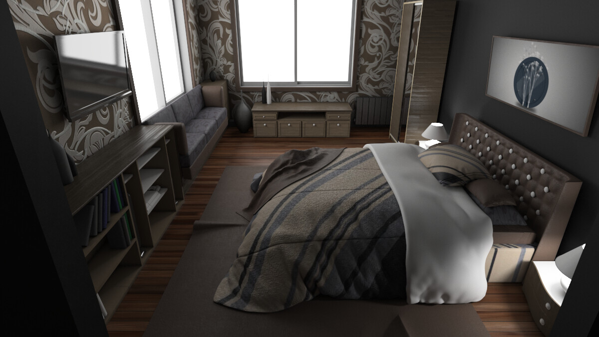 Small sales dark bedroom