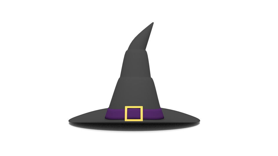 Artstation Cartoon Witch Hat 3d Chroma 3d