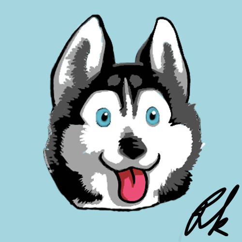 Artstation Husky Face Cartoon Rishikanth Rk