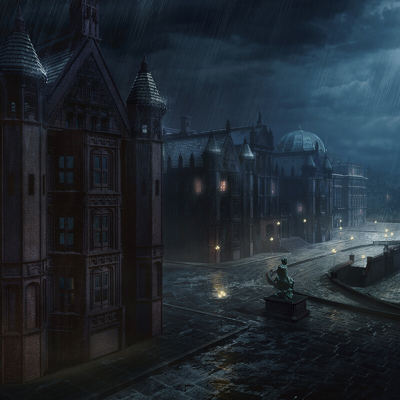 Carnival Row - VFX Concept art 1- Parliament Building and city