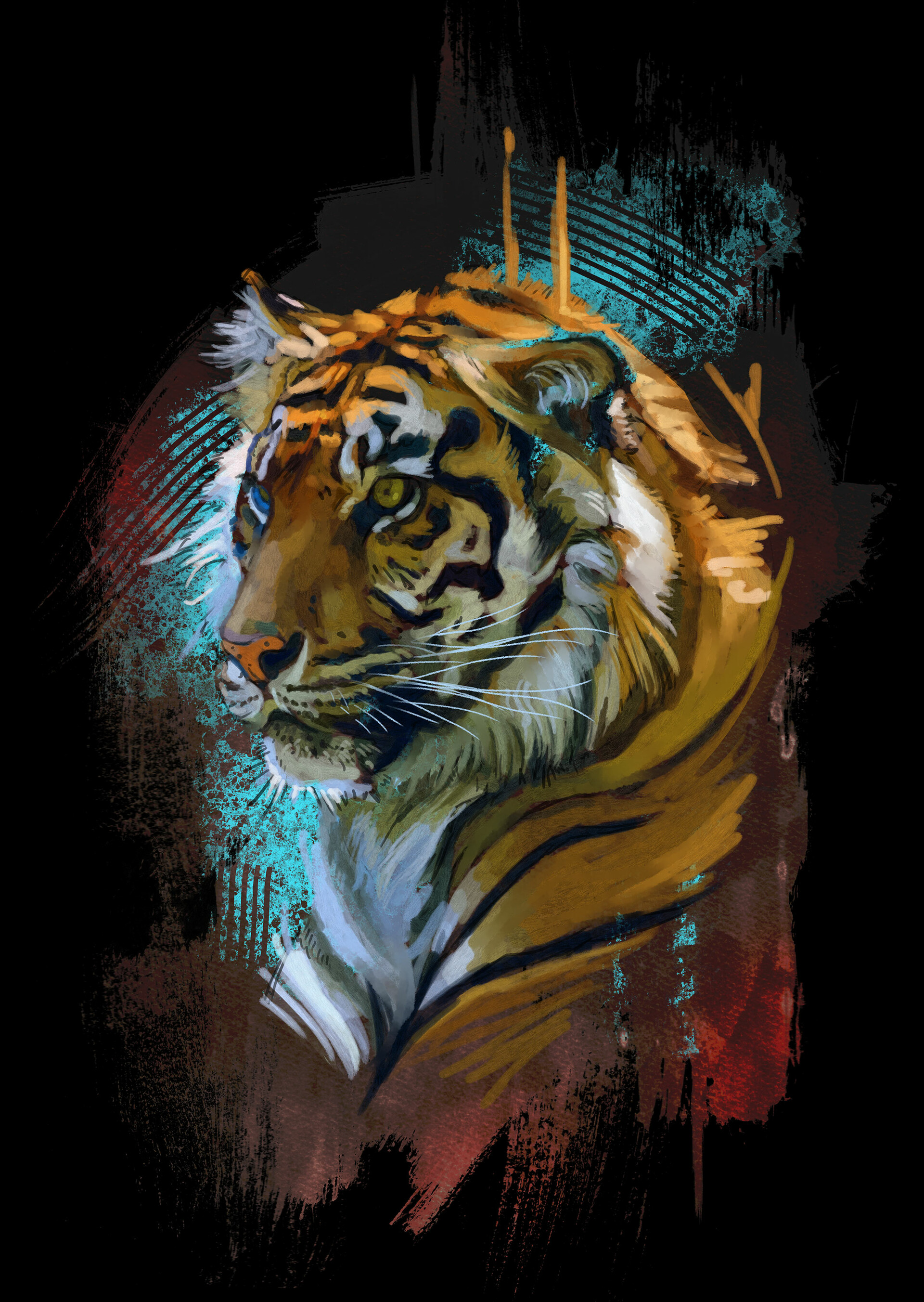 ArtStation - Tiger tattoo