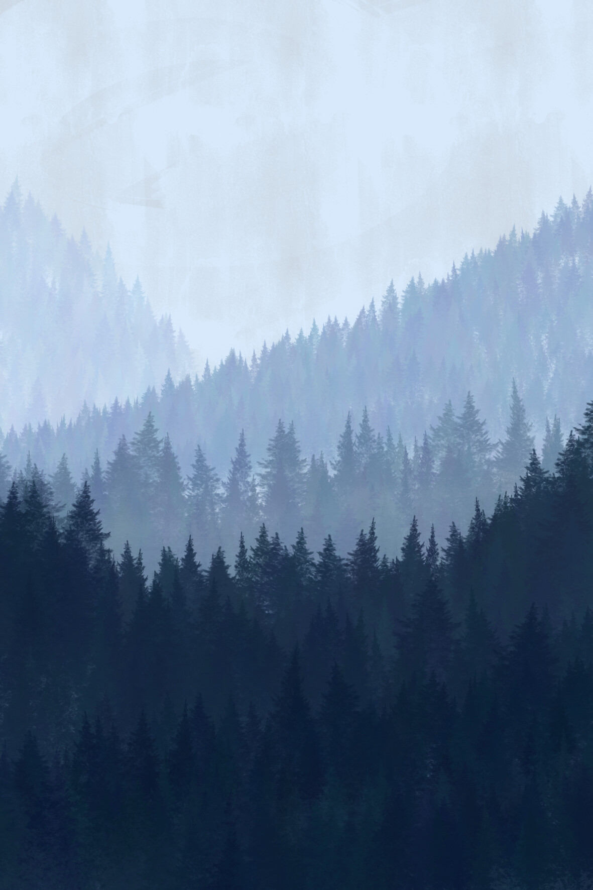 Torben Venema Misty Forest Painting Torben Venema Misty Forest Painting
