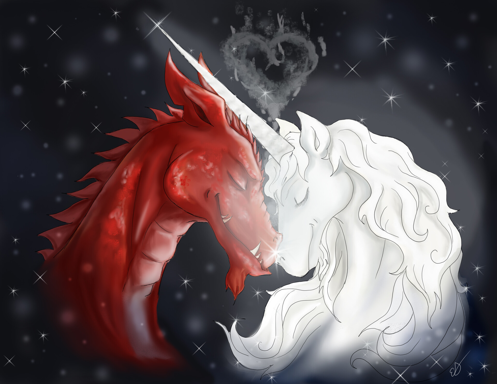 Artstation The Dragon And The Unicorn Love Story Emily Day
