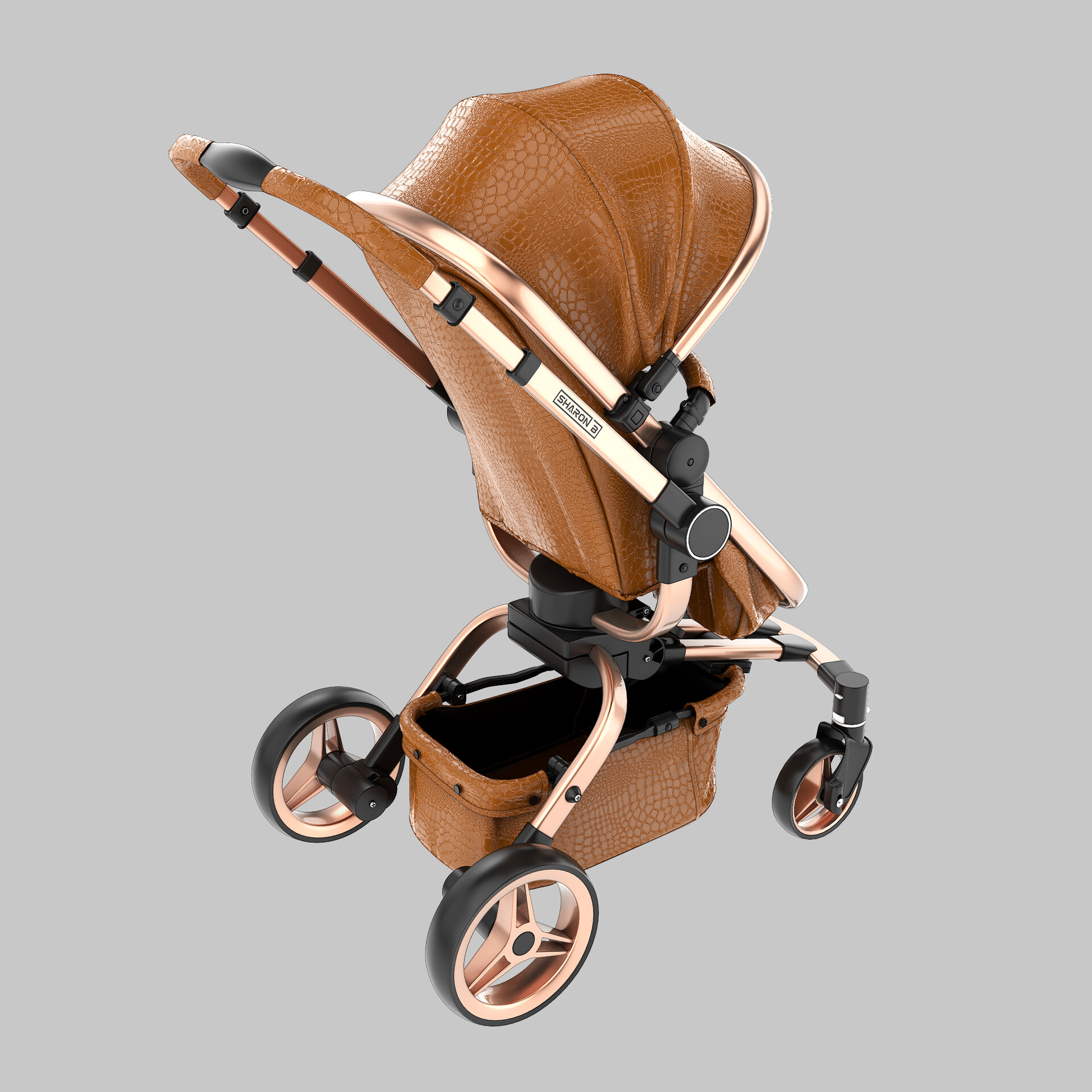 Oliver Apin Baby Stroller 3D Model Version 2
