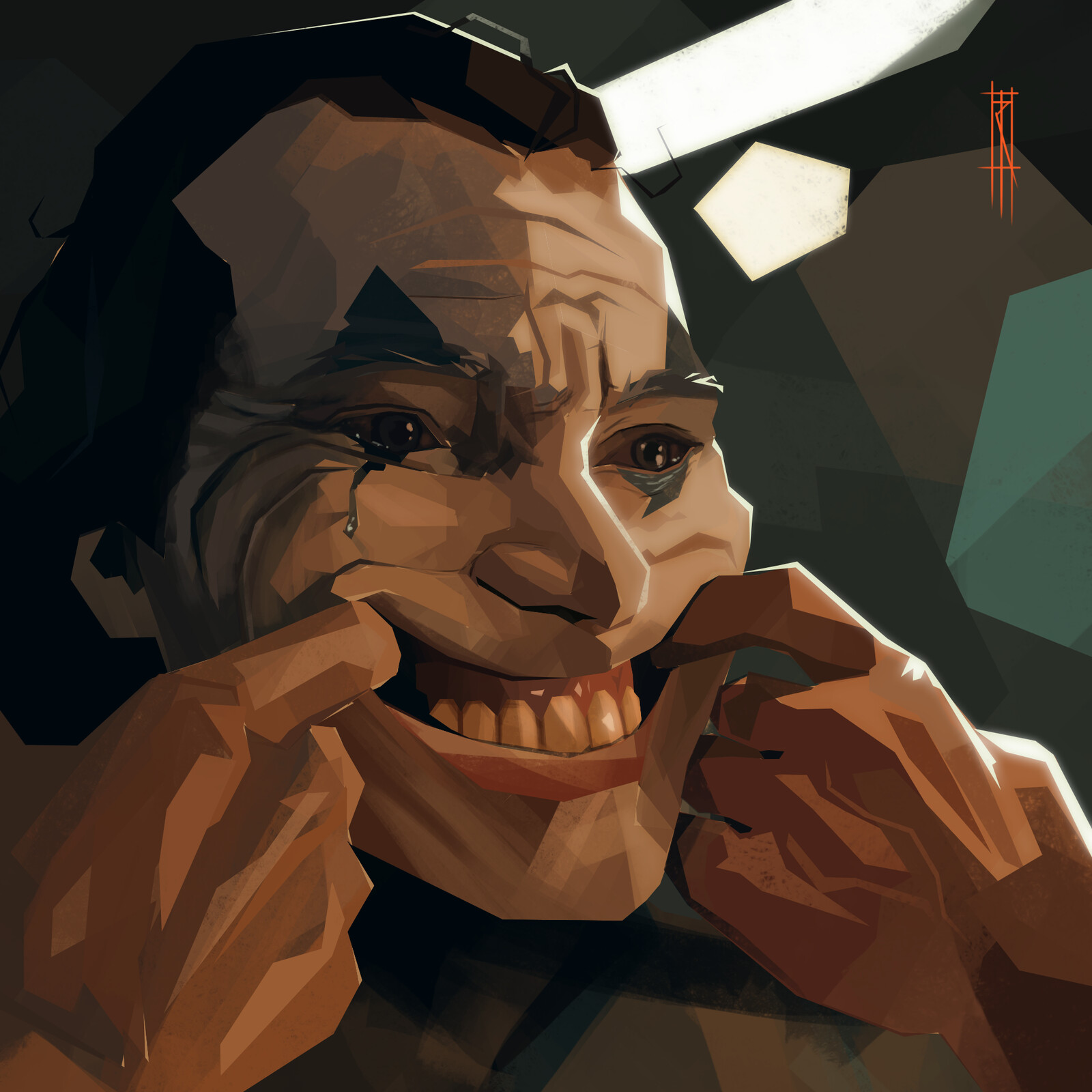 Drawing Joker - the Smile - Joaquin Phoenix | Digital