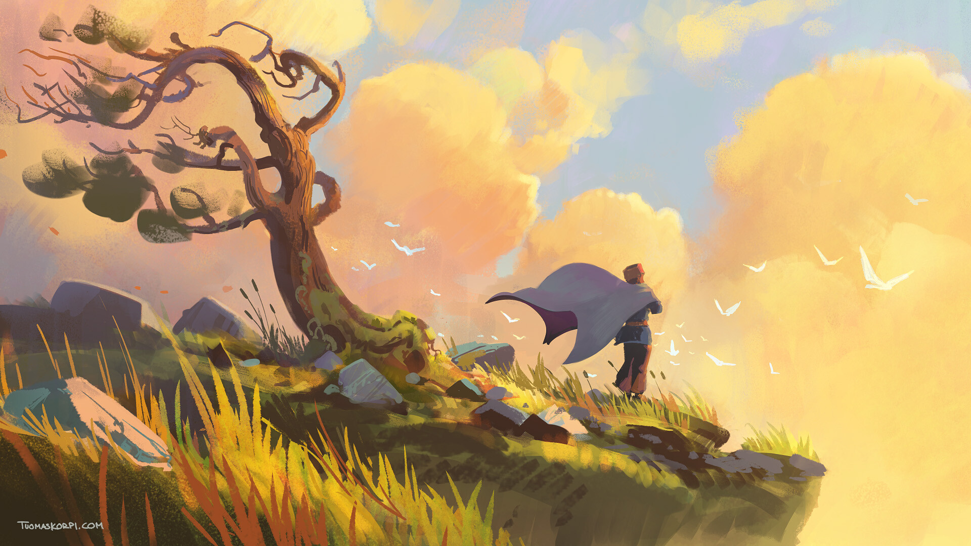 Tuomas Korpi Wind Rises 30min Painting Process Recording