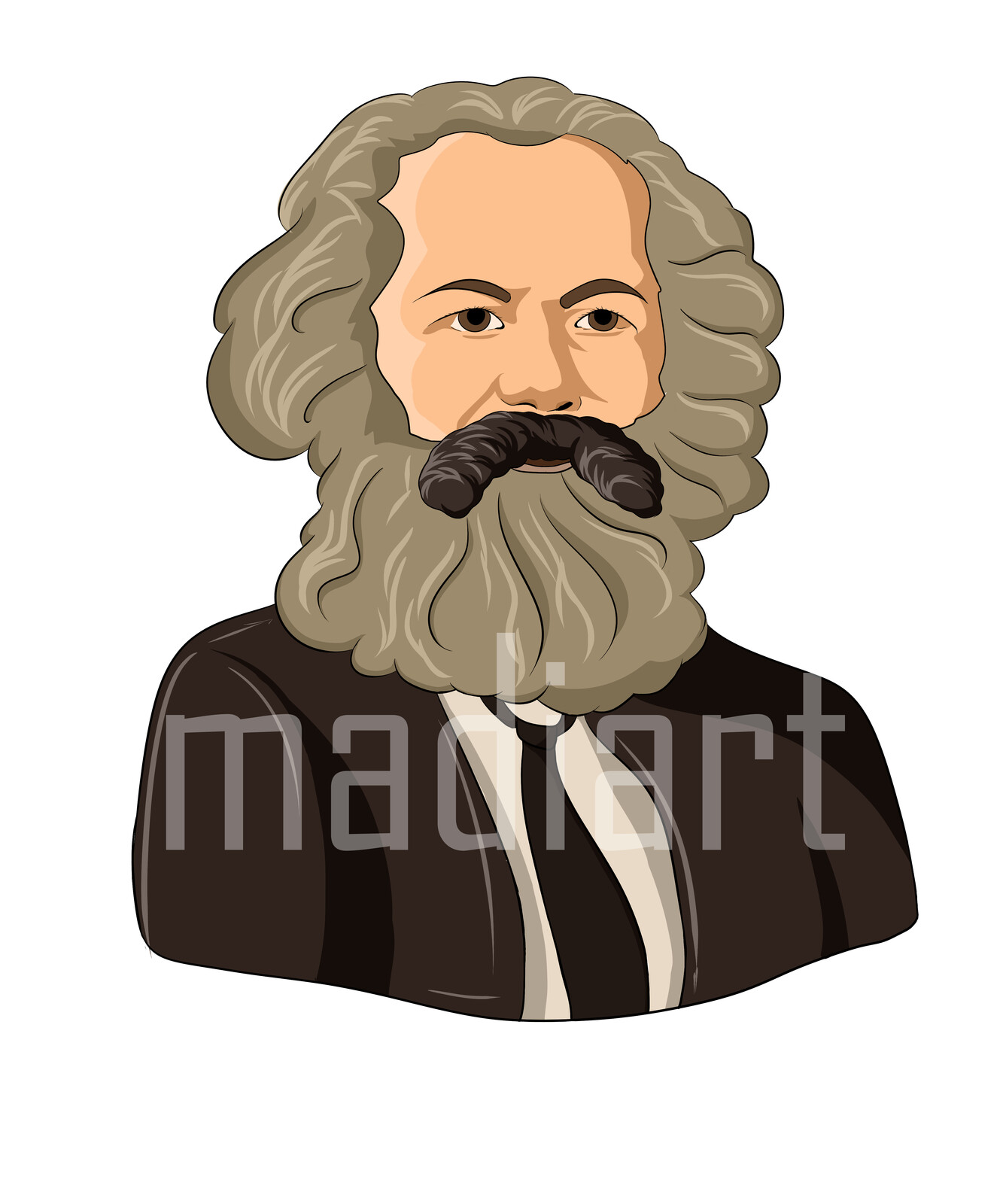 Madel Omandam - Karl Marx Anime Style