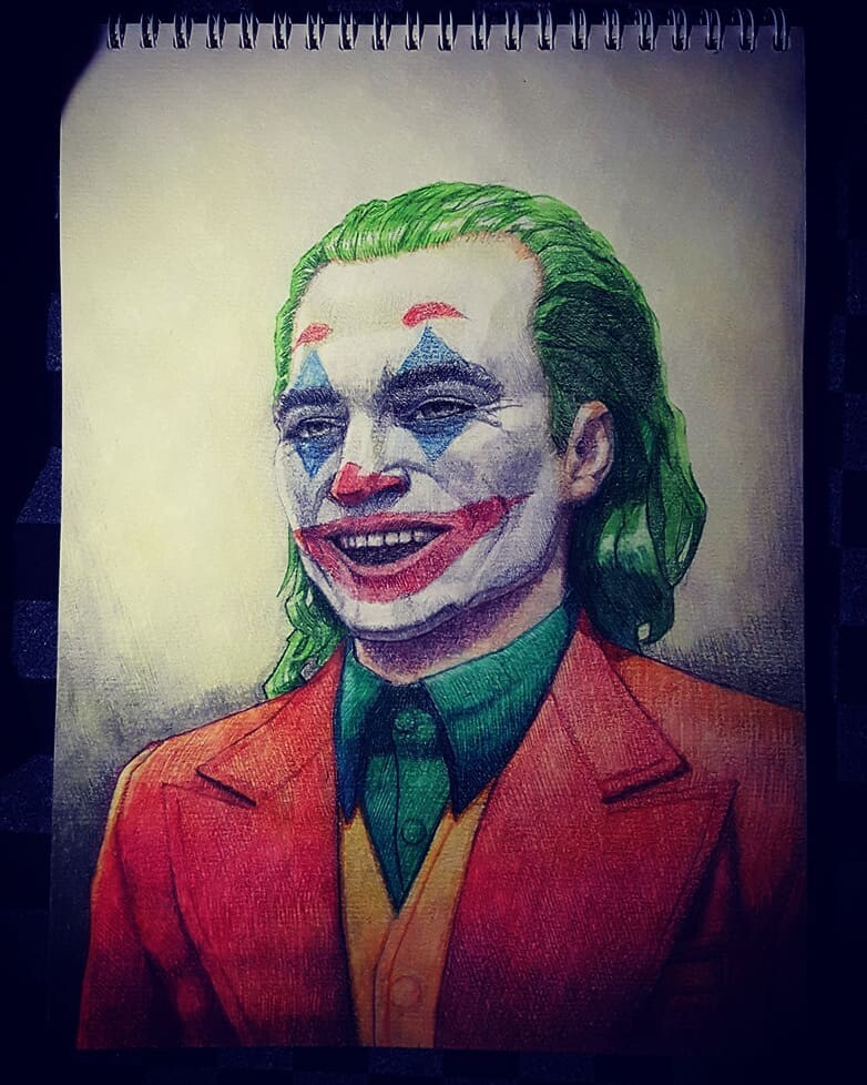 Artstation Joker 2019 In Color Pencils Aleksandr Turbinskiy