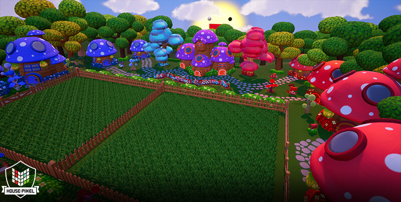 Our introductory level. I did the lighting, smiling sun, and level dressing. 