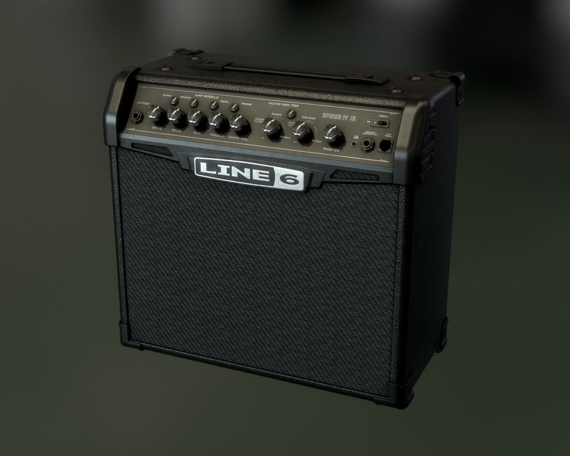 ArtStation Guitar Amp Static Game Asset