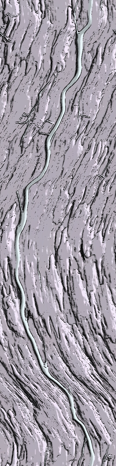 A test with the sketch generator on a bark substance.