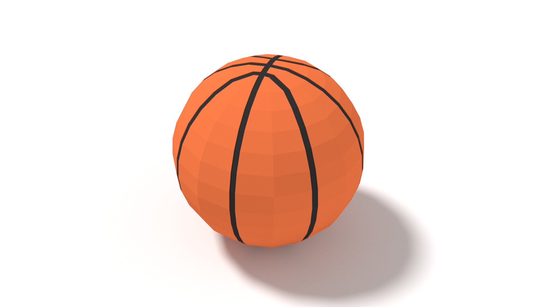 Artstation Low Poly Cartoon Basketball Ball Free Chroma 3d