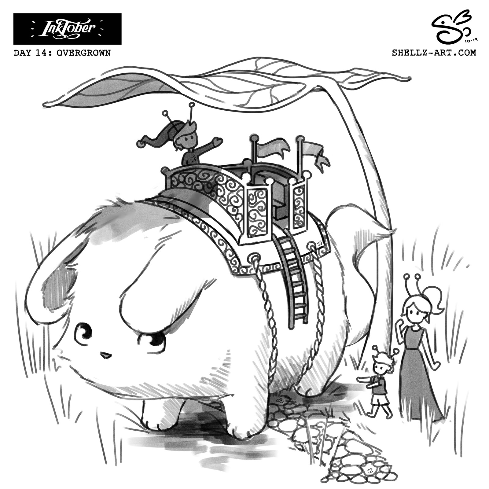 Inktober 2019 | Day 14: Overgrown