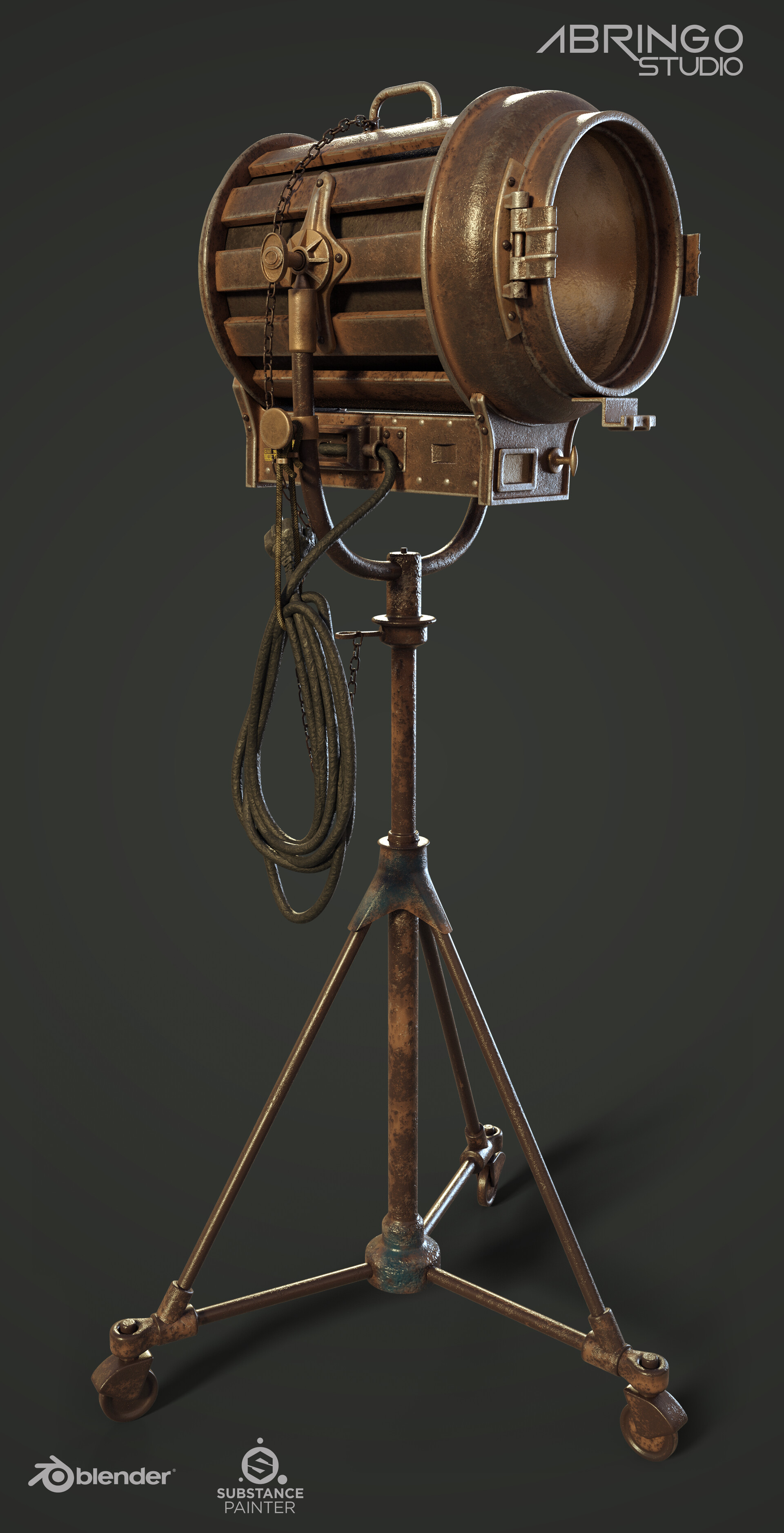 Abringo Vintage cinema light with stand