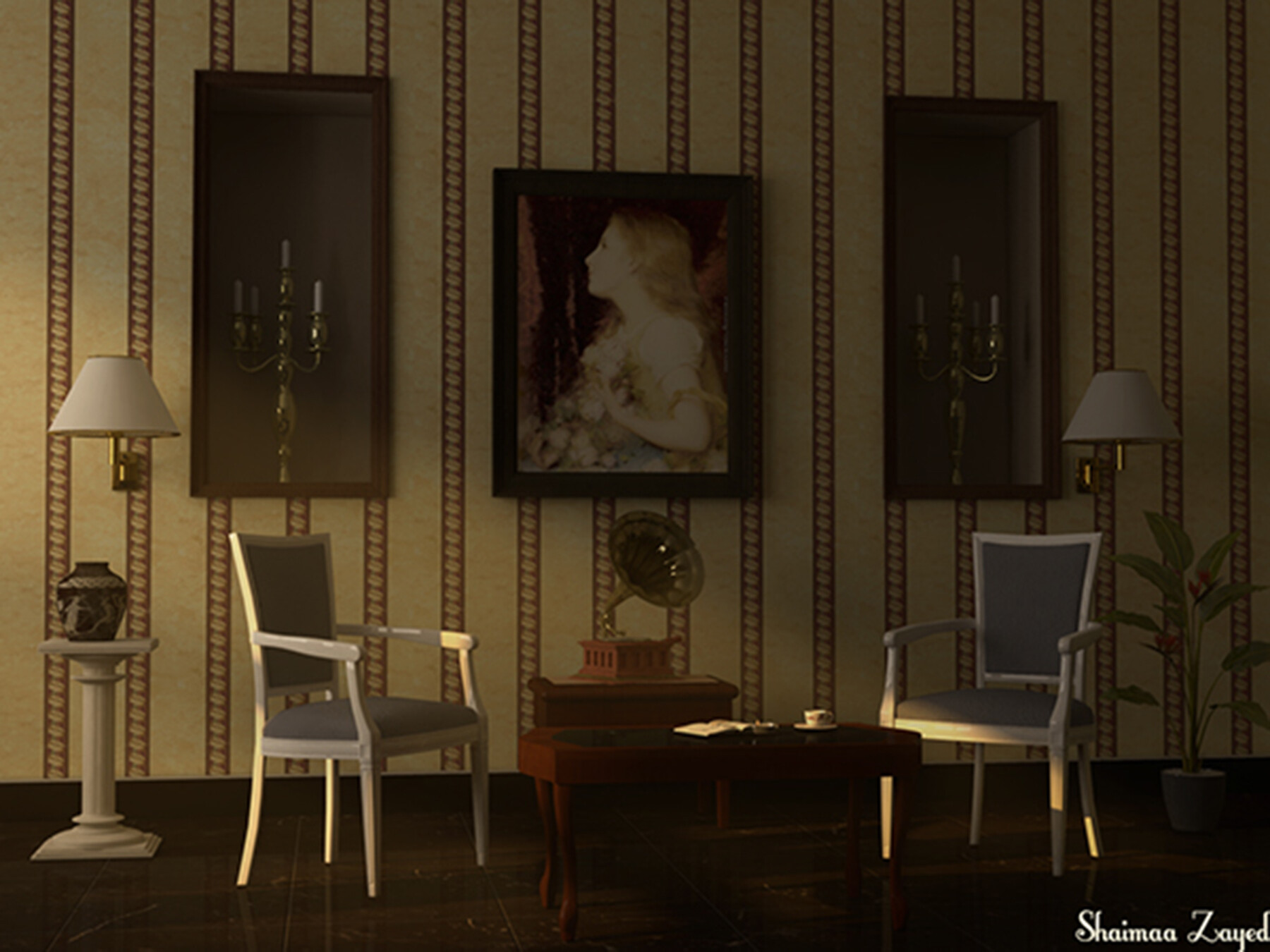 ArtStation - classic living room