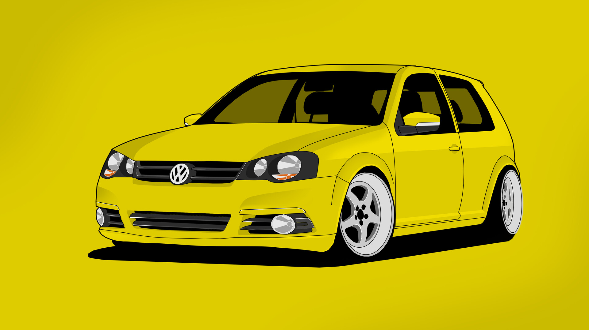 ArtStation - Volkswagen Golf MK4 Widebody-inspired Tuning