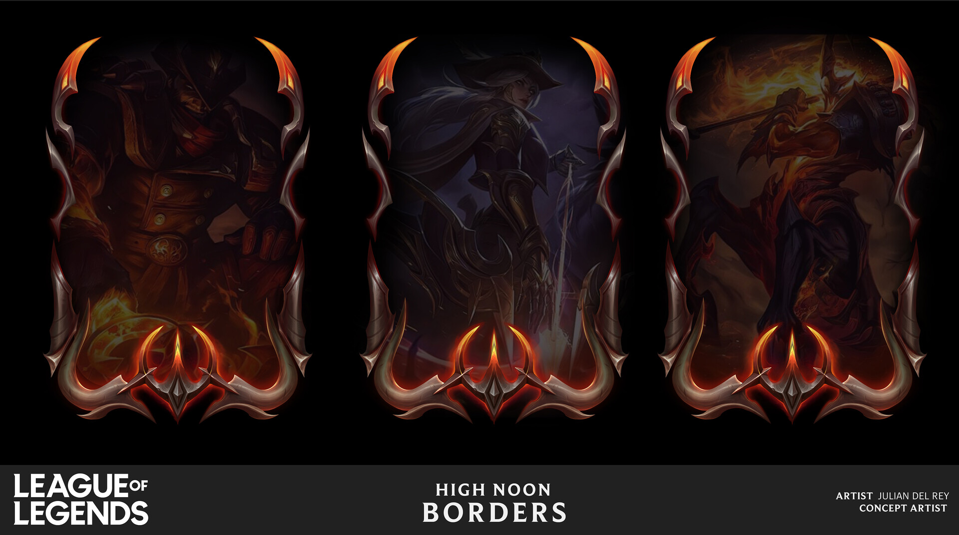 Artstation High Noon Skins 2019 Darius Hecarim Borders Icons And Ward Julian Del Rey