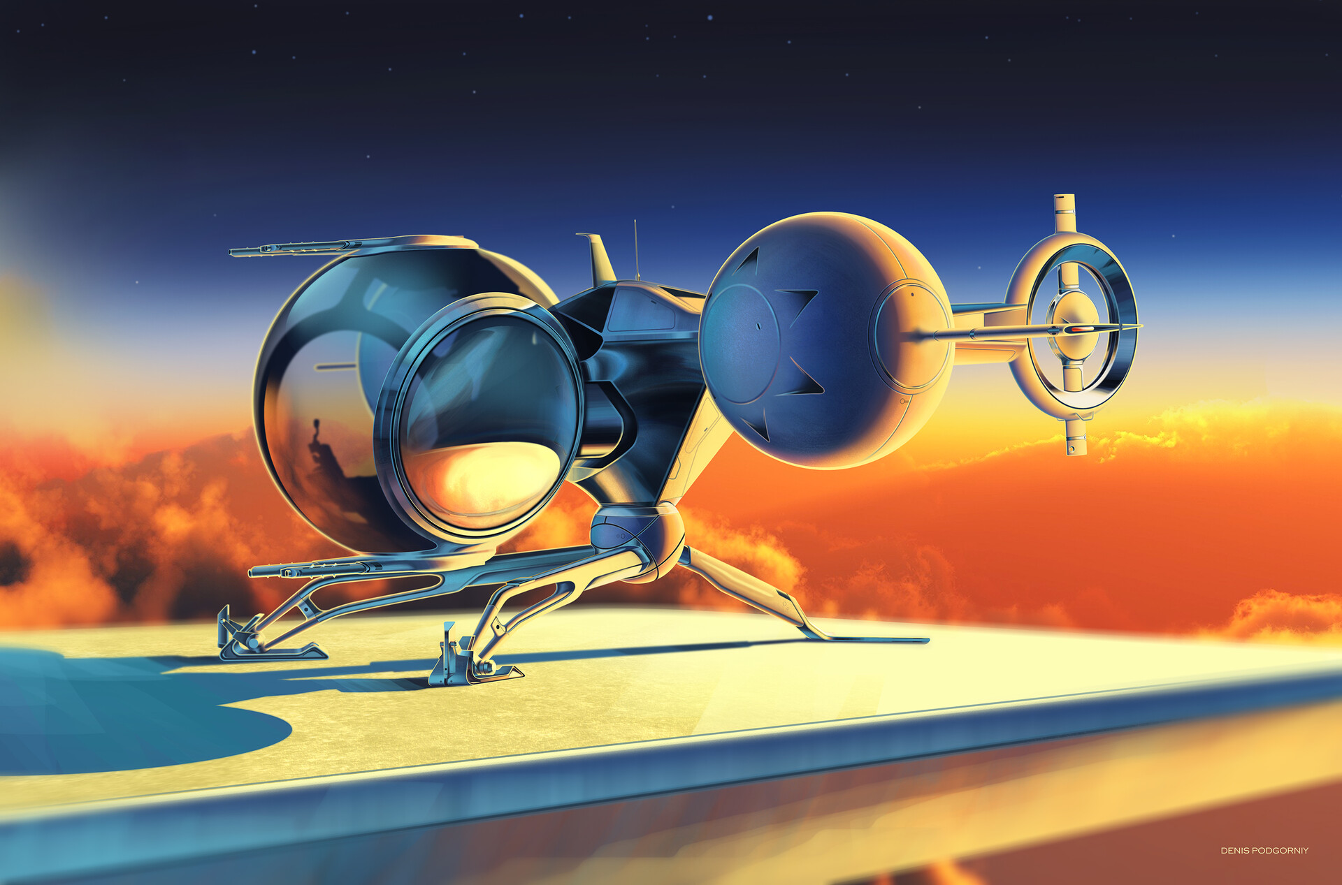 Denis Podgorniy Bubble Ship / Spacecraft from Oblivion movie