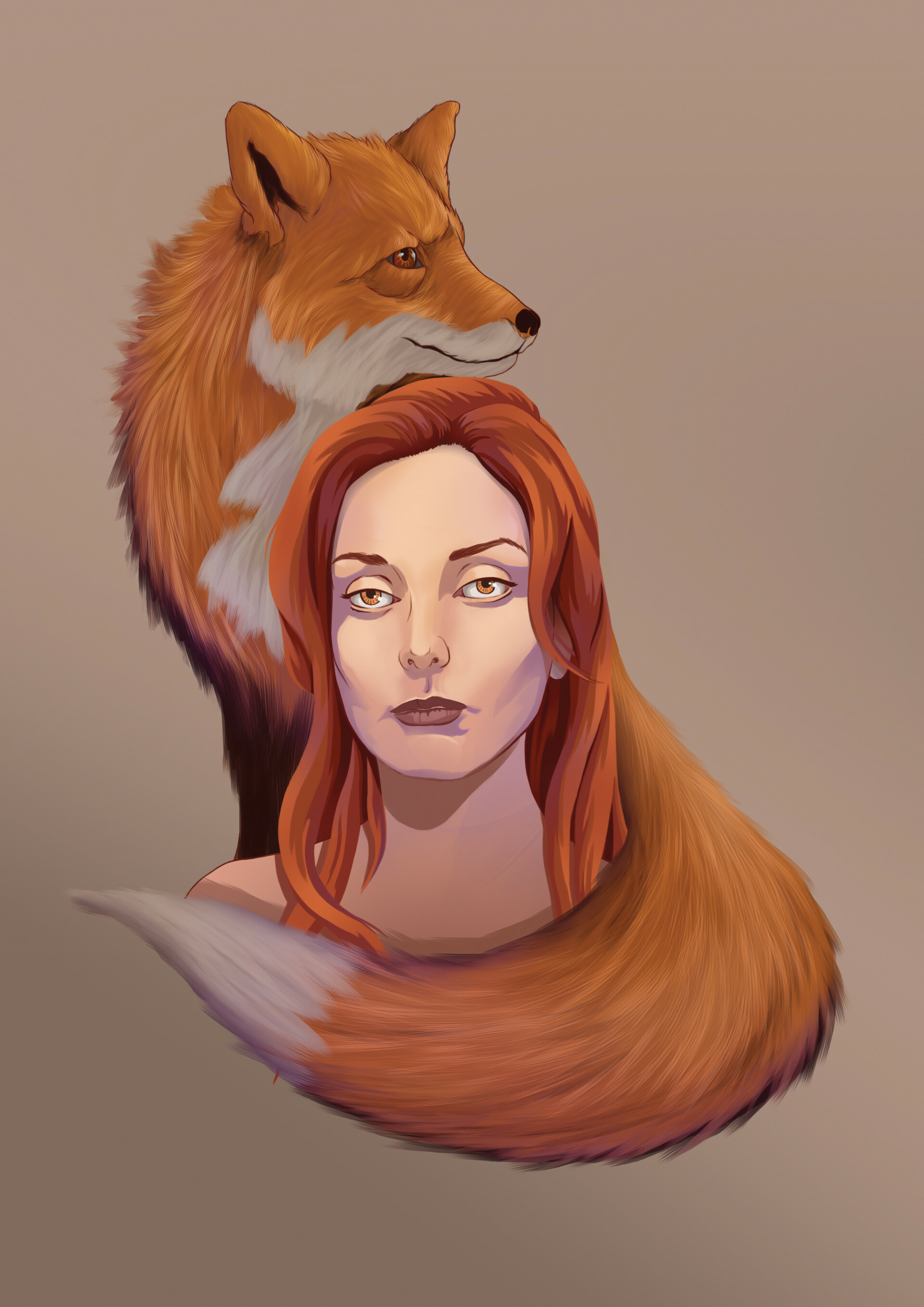 ArtStation - Fox, Spirit Animal
