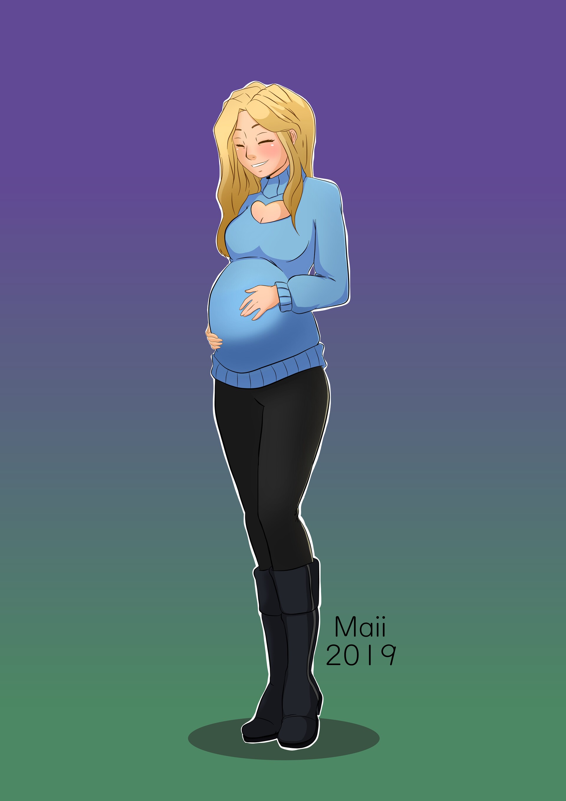 Anime girl pregnant Discover pregnant