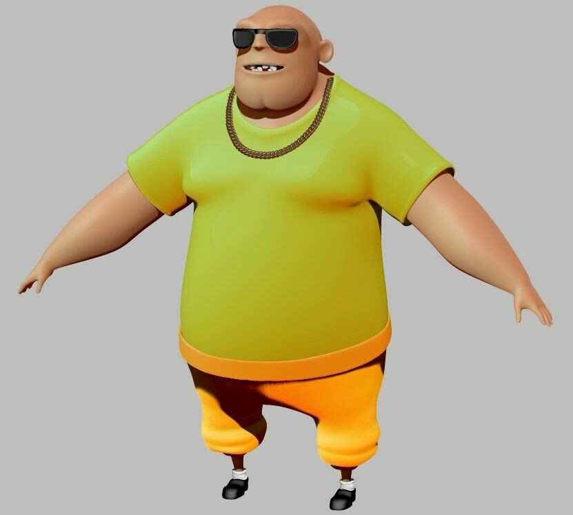 Test sculpting of cartoon character