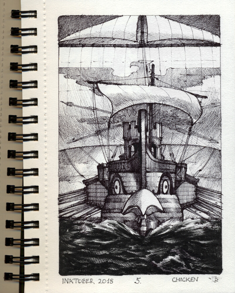 Artstation Inktober 2018 Tomasz Belzowski